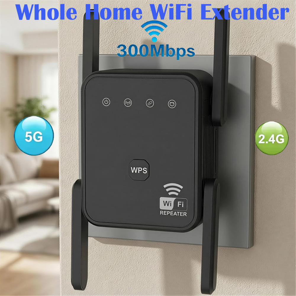 Home Security No Wifi - Novo Repetidor WiFi 2026 300Mbps 2.4GHz