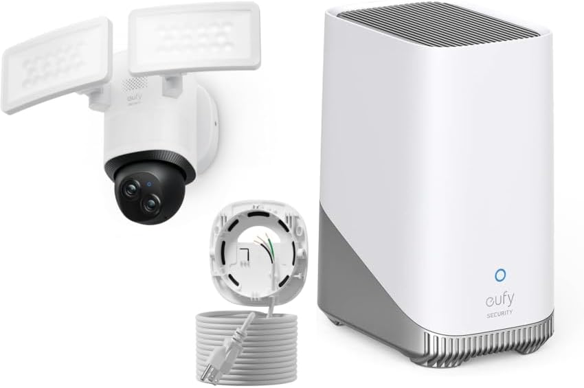 Home Security No Monthly Fee - Câmera de Holofote Externa com Cabo