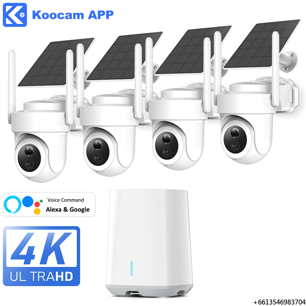 Camera Solar Wireless - Kit de Câmeras HomeBase 4-Cam 5G/2.4G