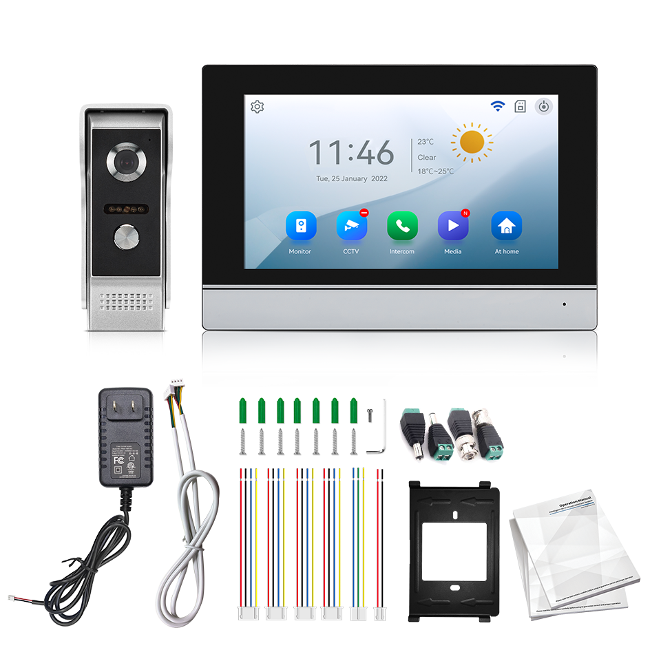 Home Security No Wifi - 7 Polegada tela ips 2mp tuya
