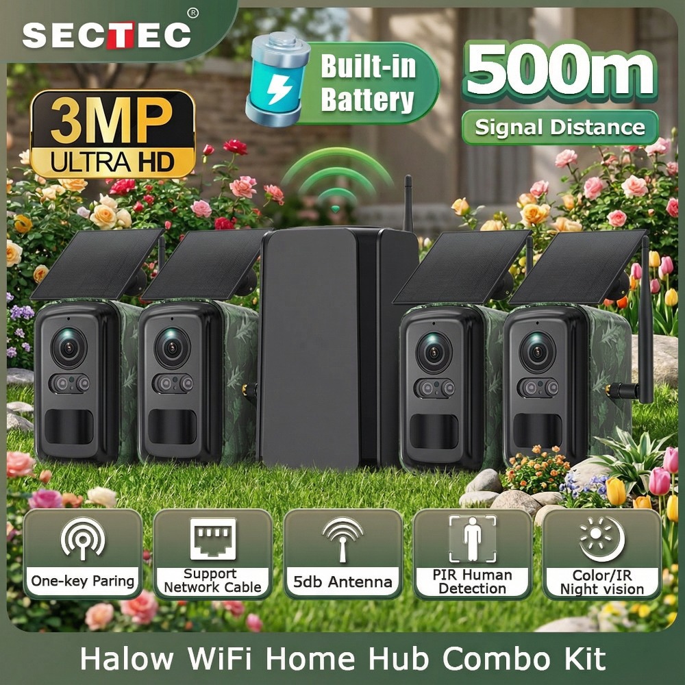 Home Security No Monthly Fee - Câmera de Segurança Solar Camuflada SECTEC