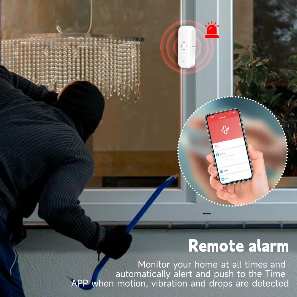 Inteligente zigbee sensor de v - Home Security Guard avaliação e preço