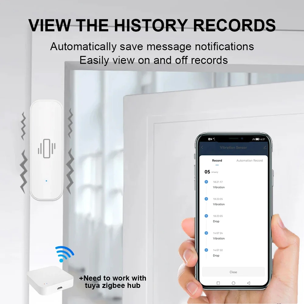 Inteligente zigbee sensor de v - Home Security Guard avaliação e preço