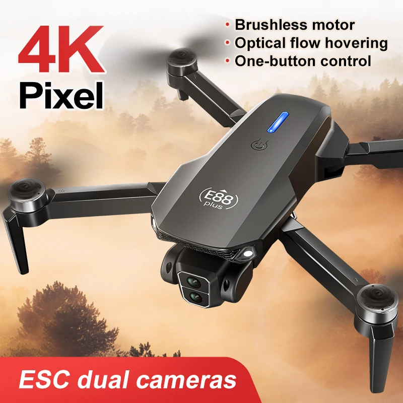 Novo drone quadricóptero E88 P - Home Security Cameras Outdoor avaliação e preço