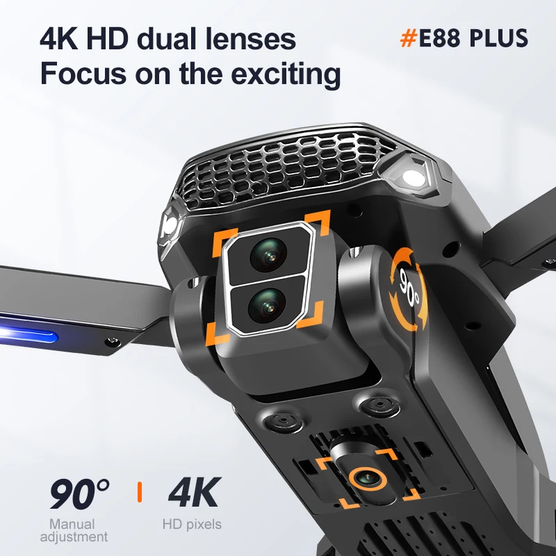 Novo drone quadricóptero E88 P - Home Security Cameras Outdoor avaliação e preço