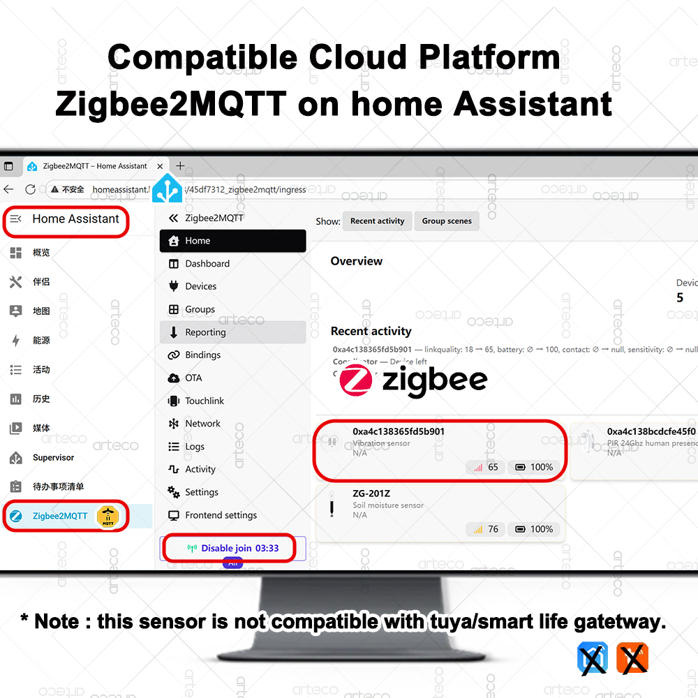 Inteligente zigbee 3.0 sensor  - Home Security With Alarm avaliação e preço