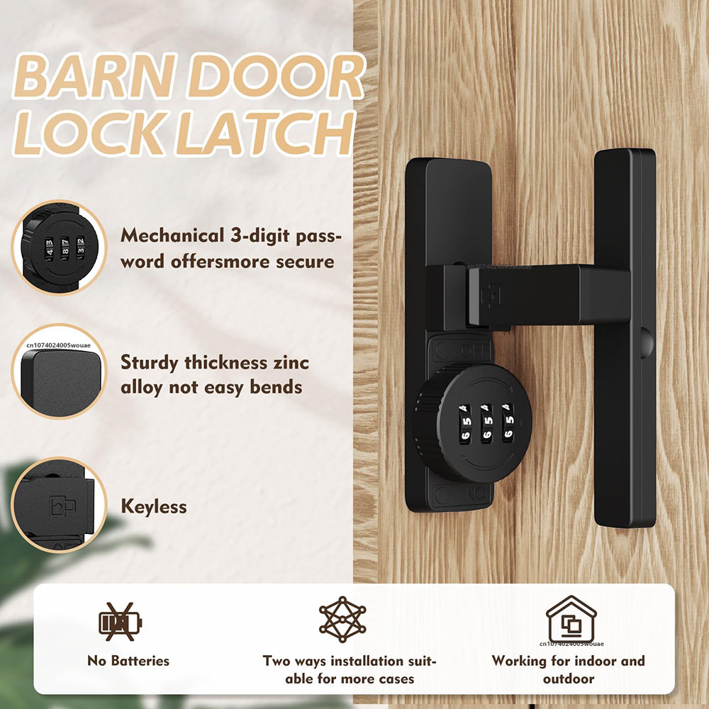 Fechadura de porta de celeiro  - Home Security For Doors avaliação e preço