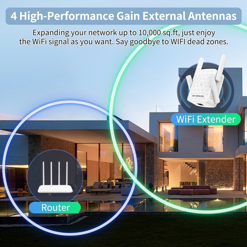 Extensor wi-fi sem fio, 1200mb - Home Security No Wifi avaliação e preço