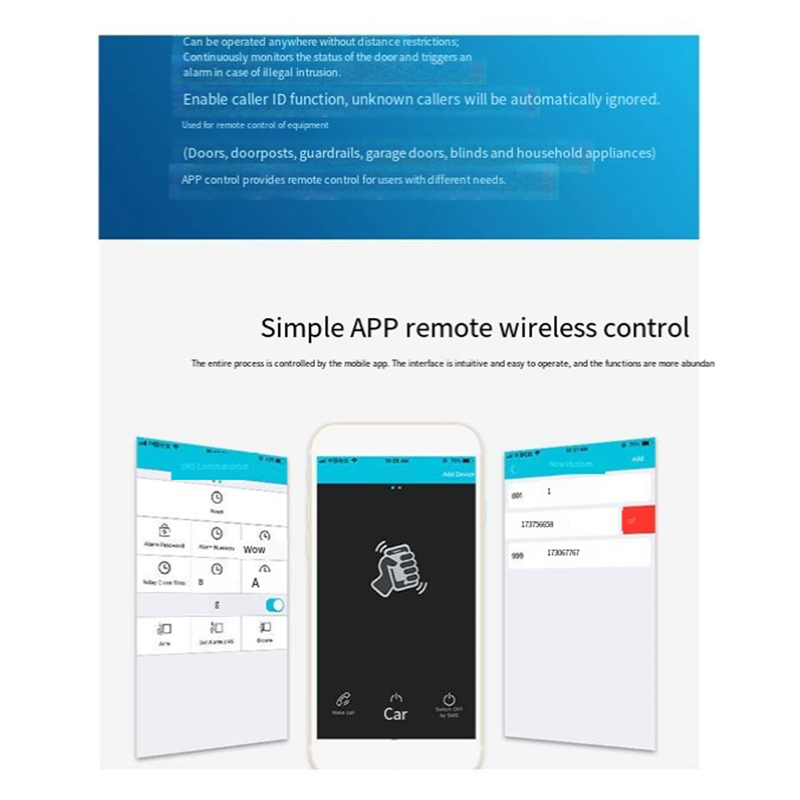 B04C-RTU5024 GSM Abridor de po - Home Security For Doors avaliação e preço