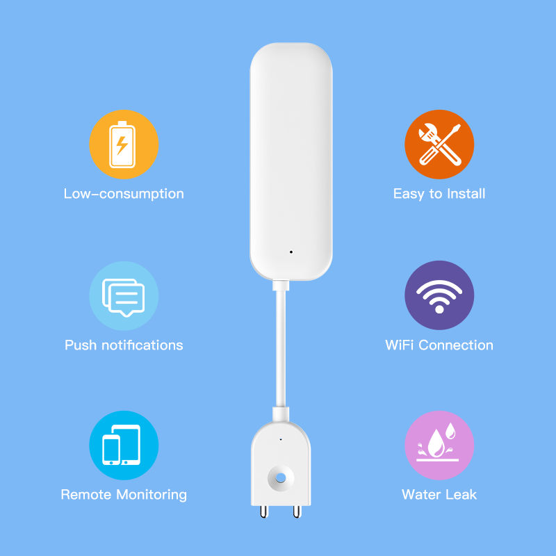 Tuya wifi zigbee sensor de águ - Home Security Guard avaliação e preço