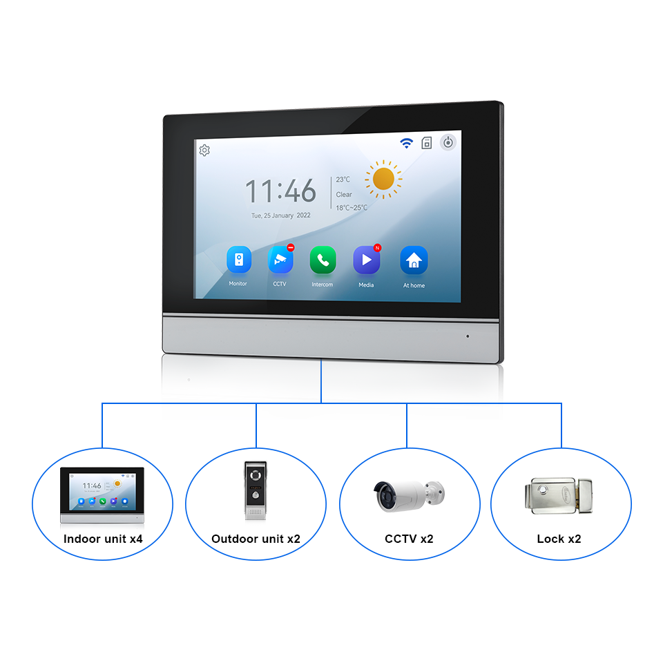 7 Polegada tela ips 2mp tuya c - Home Security No Wifi avaliação e preço