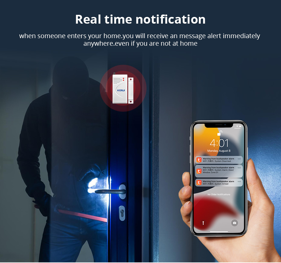 KERUI-Sistema de Alarme de Seg - Home Security No Wifi avaliação e preço