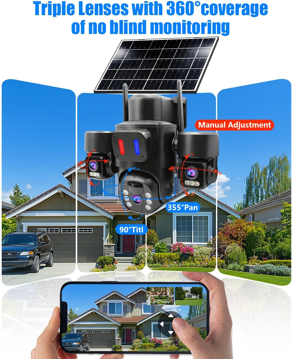 Câmera de Segurança Solar Exte - Home Security No Monthly Fee avaliação e preço