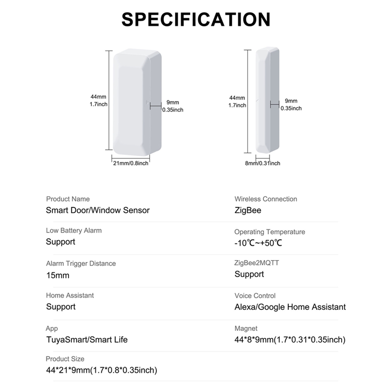 Ablg tuya zigbee sensor de por - Home Security With Alarm avaliação e preço